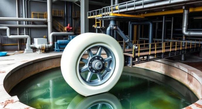 Clarifier Wheel in Wastewater Treatment Plant