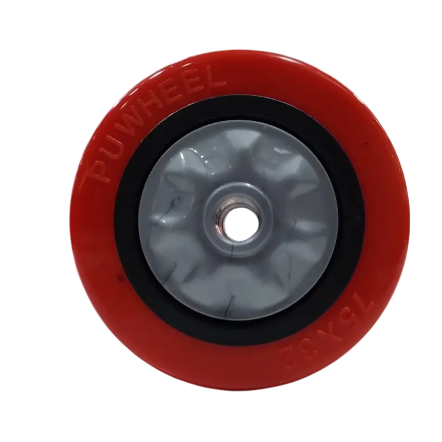 75 X 32 PU Wheel I-Section Black - Insert, Black - PU, Silver - Cover BRS - 2-Photoroom.webp