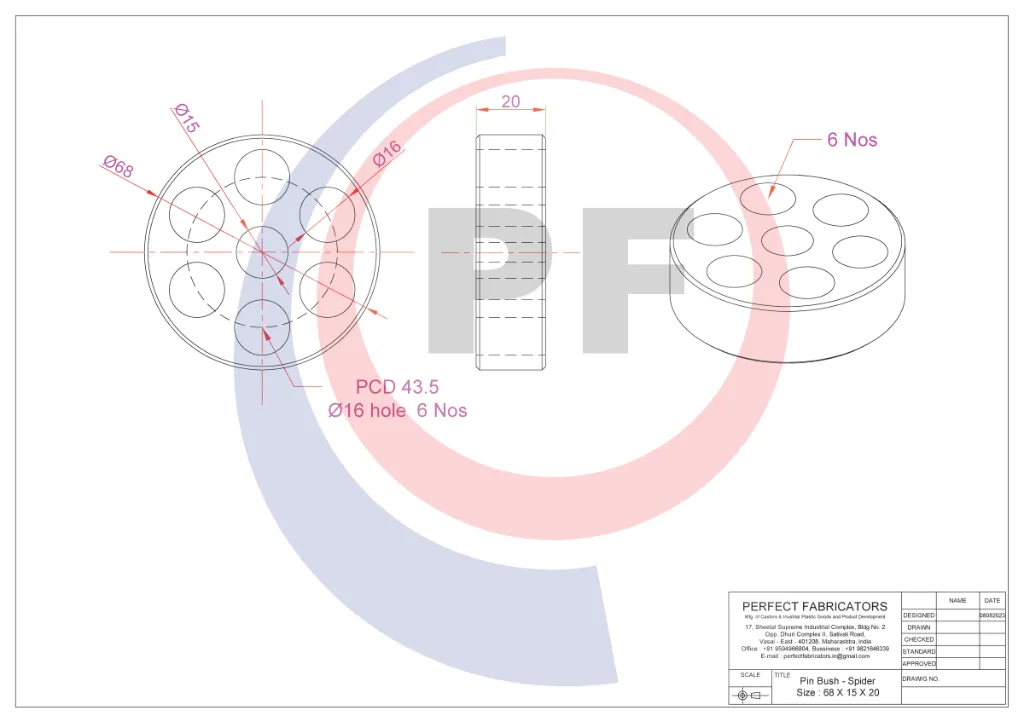 Pin Bush Type Spider 68 X 15 X 20 Technical Detail Drawing.webp