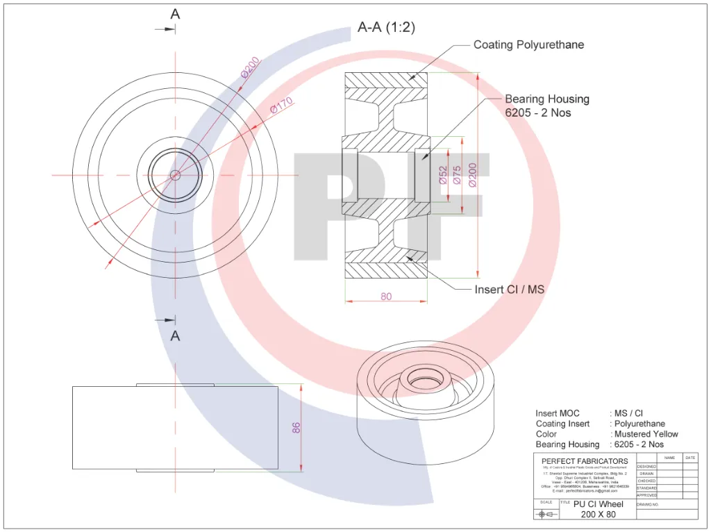 200 X 80 PU CI Wheel Technical Detail Drawing.webp