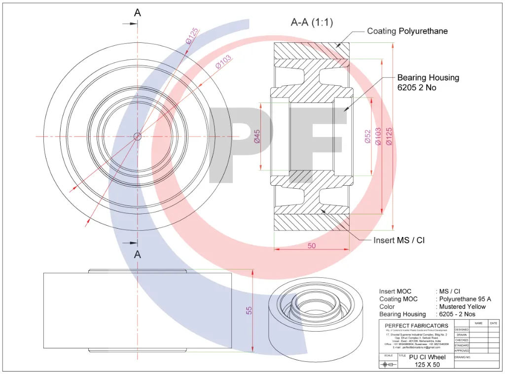 125 X 50 PU CI Wheel Technical Detail Drawing.webp