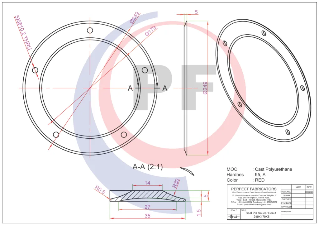 Sourcer Donut 249 X 179 X 5 20260313 PU 01A - Technical Details.webp