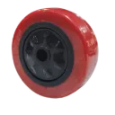 Wheel, PU, 75X32, B/R/B