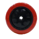 Wheel, PU, 100X32, B/R/B