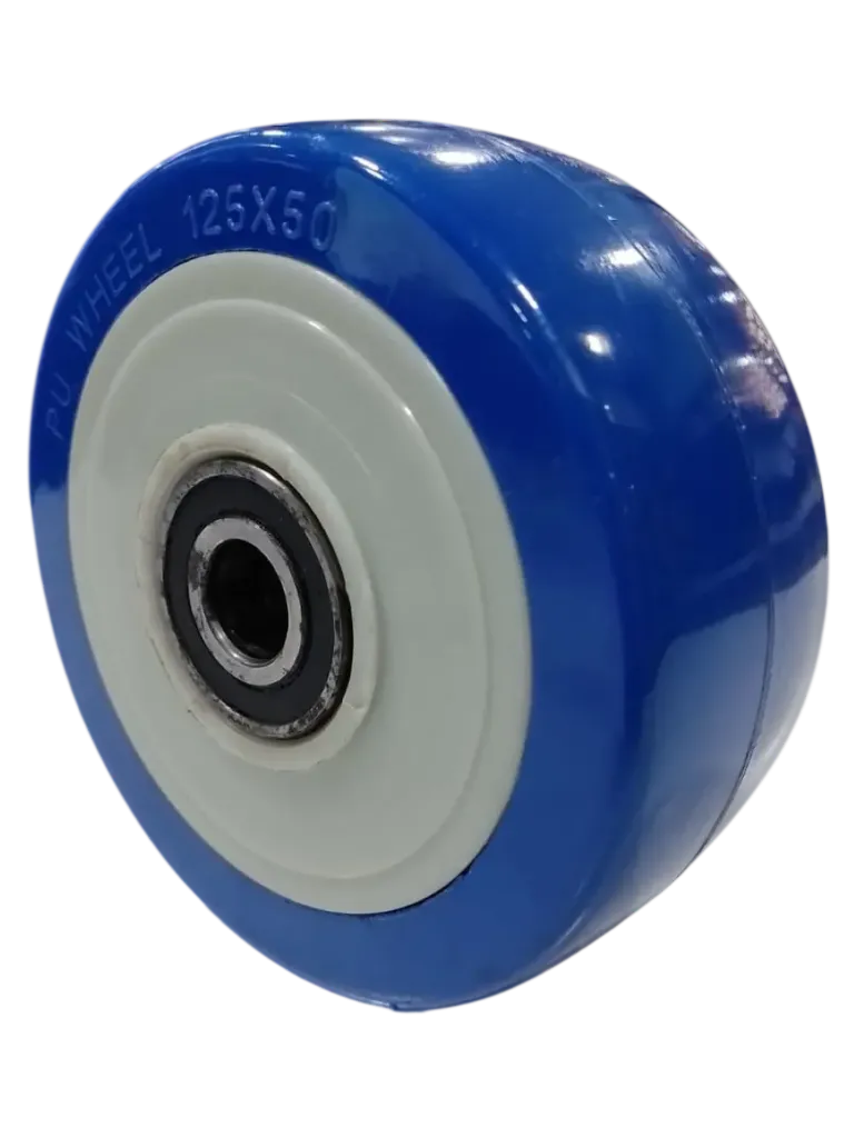 Wheel, PU, 125X50, Block, A/S