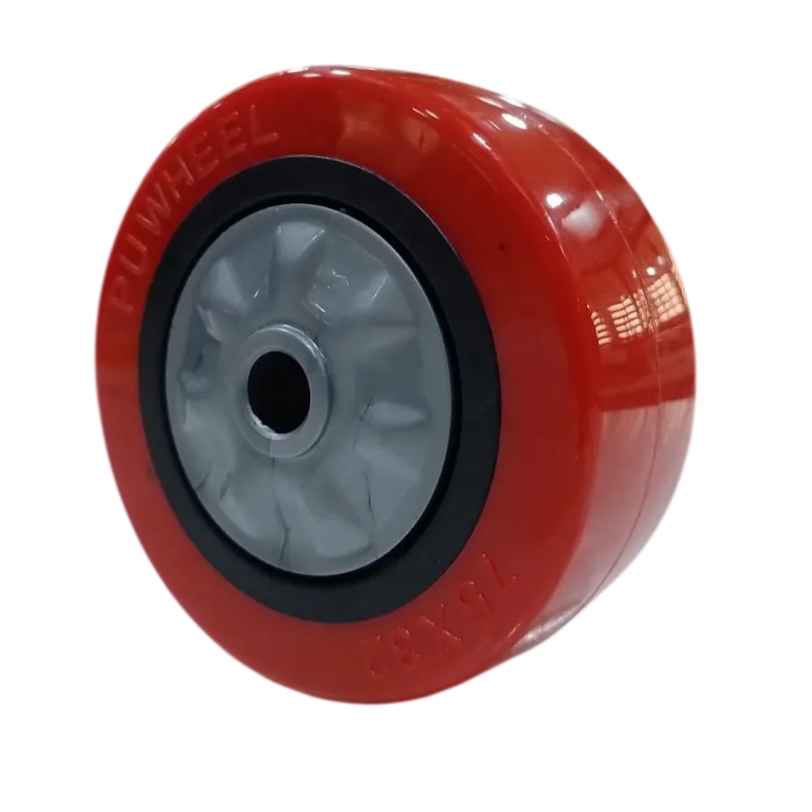 Wheel, PU, 75X32, B/R/S