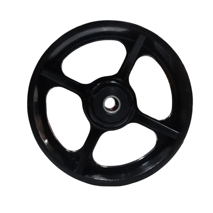Wheel, PP, 125X50, RIB-4, Sleeve