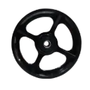 Wheel, PP, 125X50, RIB-4, Sleeve