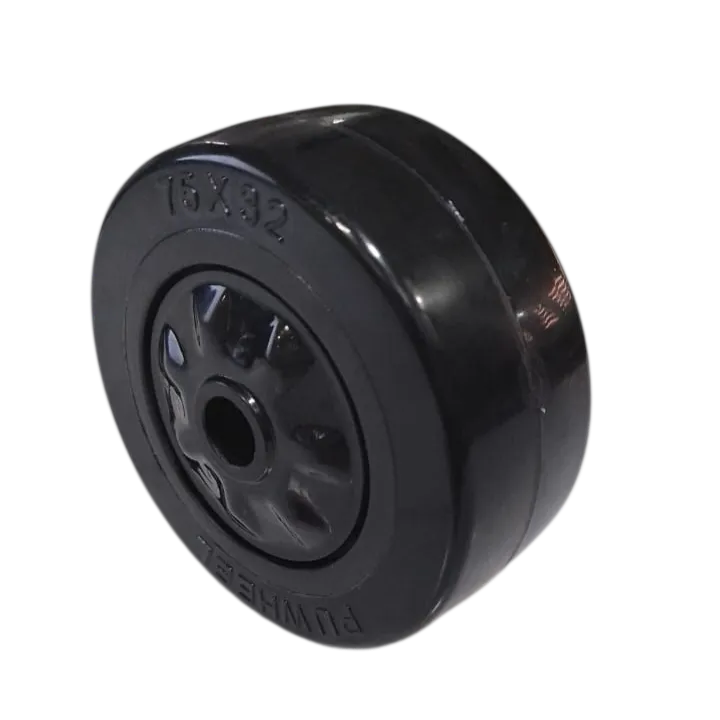 Wheel, PU, 75X32, B/B/B