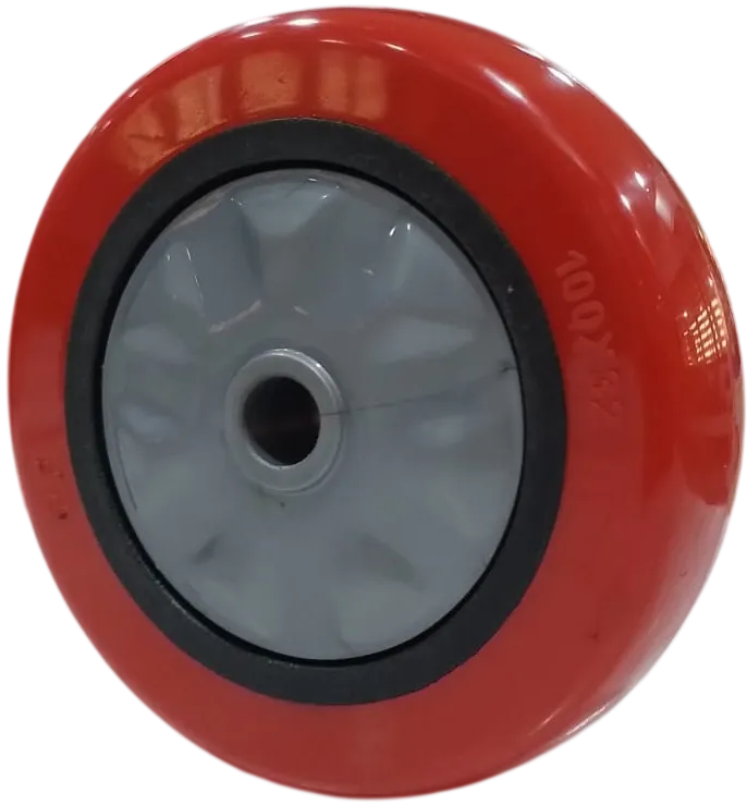 Wheel, PU, 100X32, B/R/S